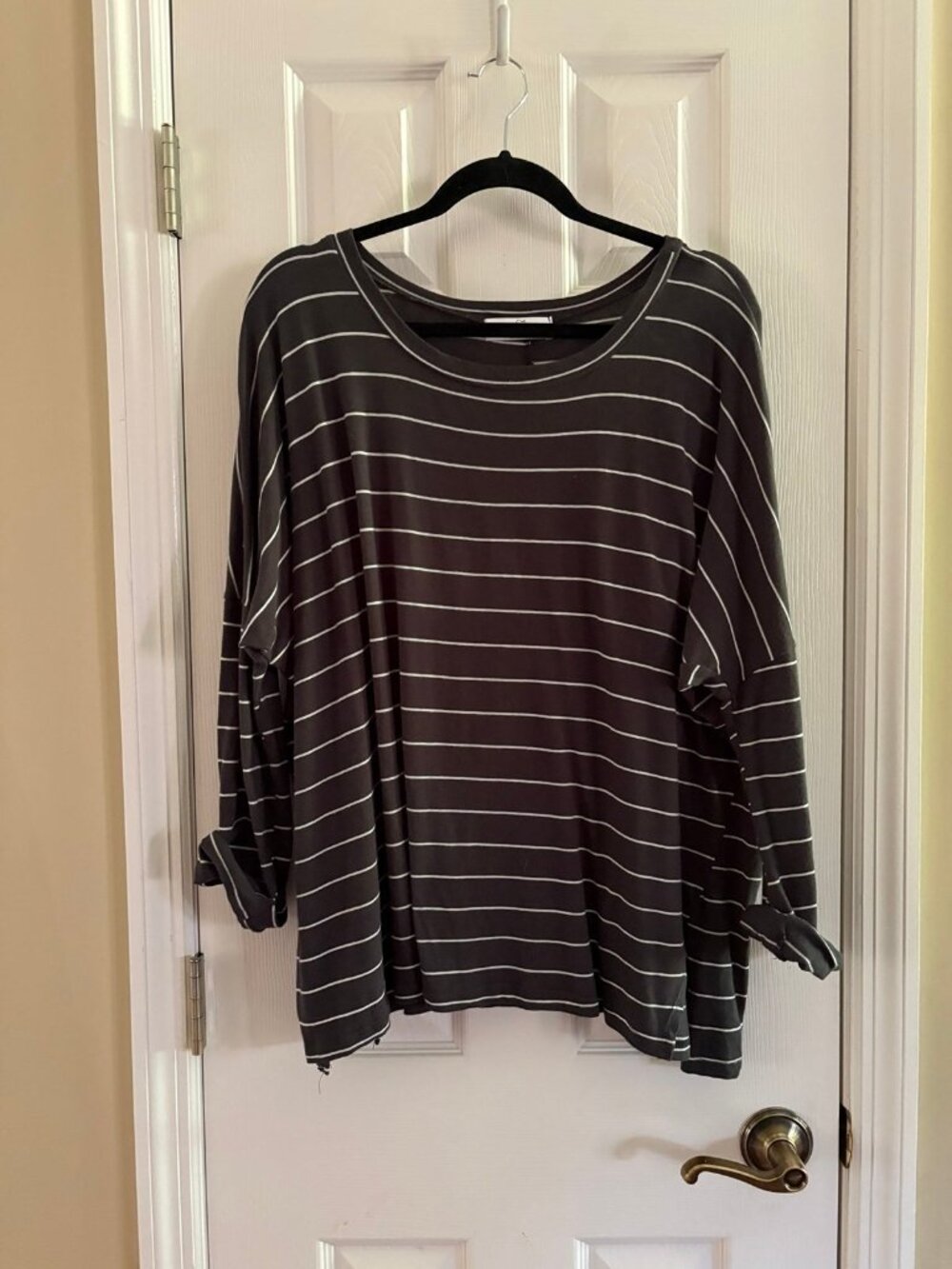CJLA Carly Jean Los Angeles Striped Oversized Top